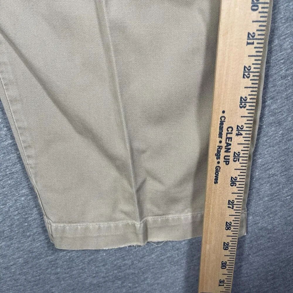 Polo Ralph Lauren Chino Pants Mens 35x29 Beige Polo Chino Cotton Classic Pleated